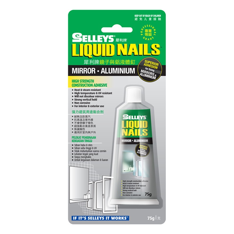 Selleys Liquid Nails Mirror & Aluminium 75g